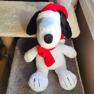 Peanuts Snoopy Holiday Plush Toy with Festive Scarf and Santa Hat 2018 SEE PICS